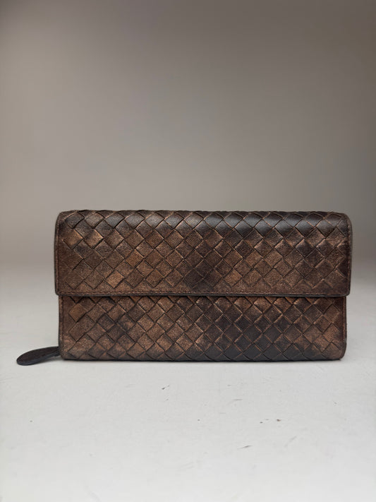 Vintage Bottega Veneta Leather wallet Brown