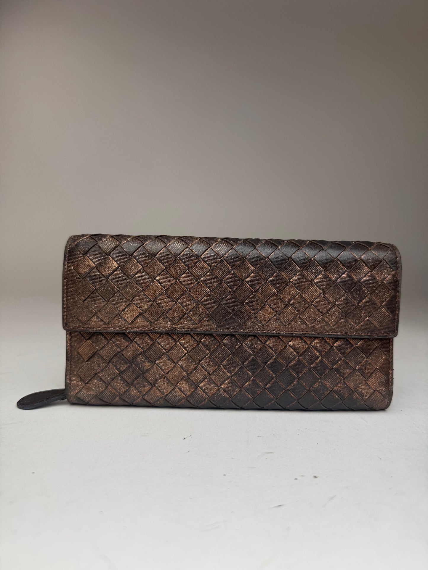 Vintage Bottega Veneta Leather wallet Brown