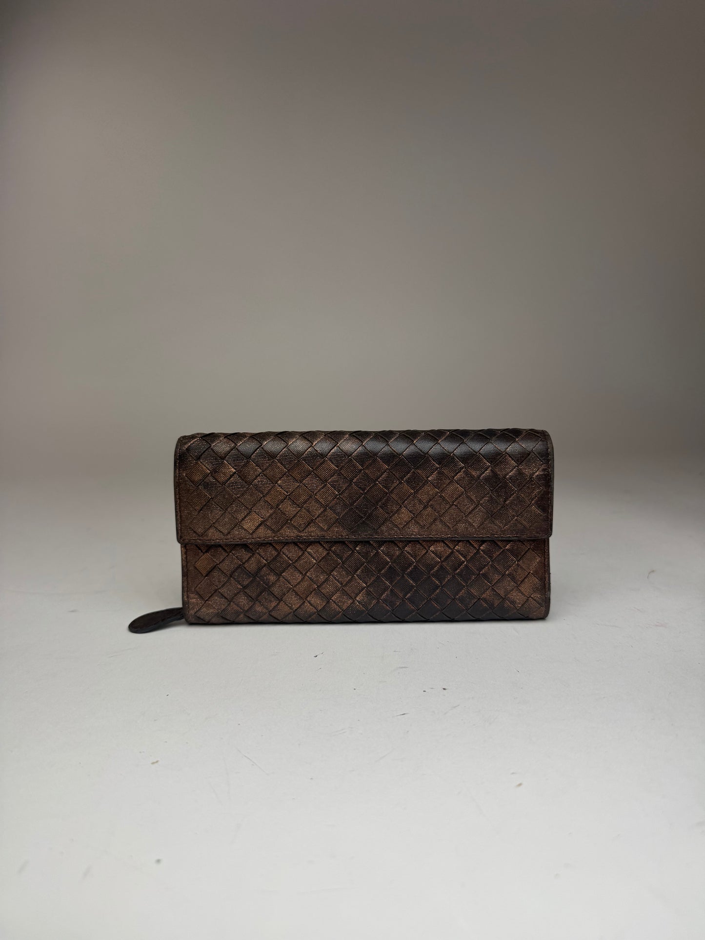 Vintage Bottega Veneta Leather wallet Brown