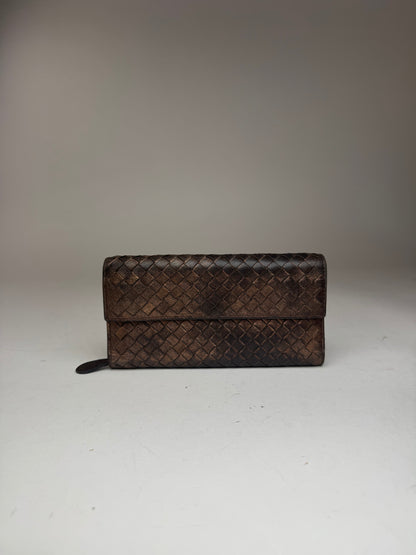 Vintage Bottega Veneta Leather wallet Brown
