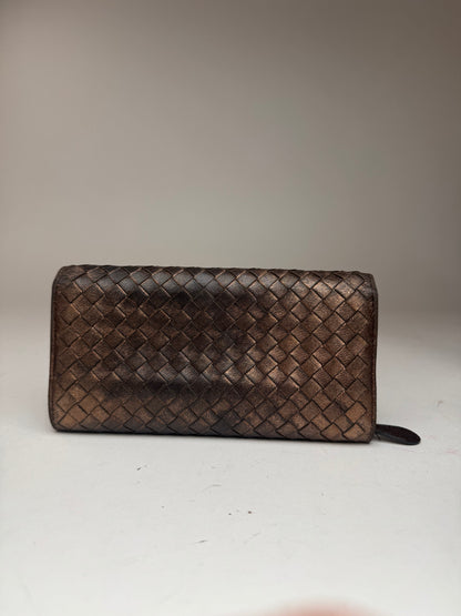 Vintage Bottega Veneta Leather wallet Brown