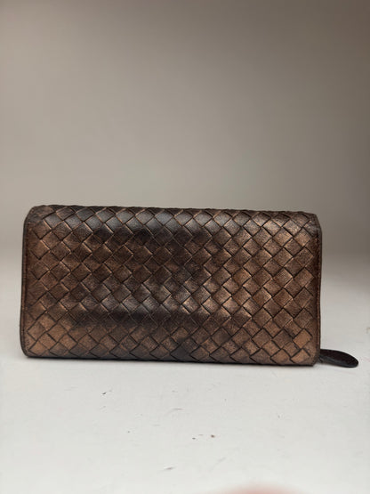 Vintage Bottega Veneta Leather wallet Brown
