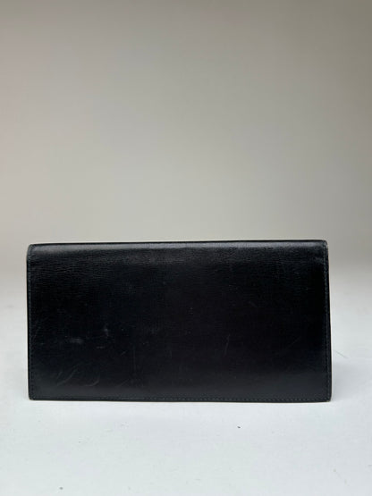 Vintage Celine Paris Leather Card Holder Black