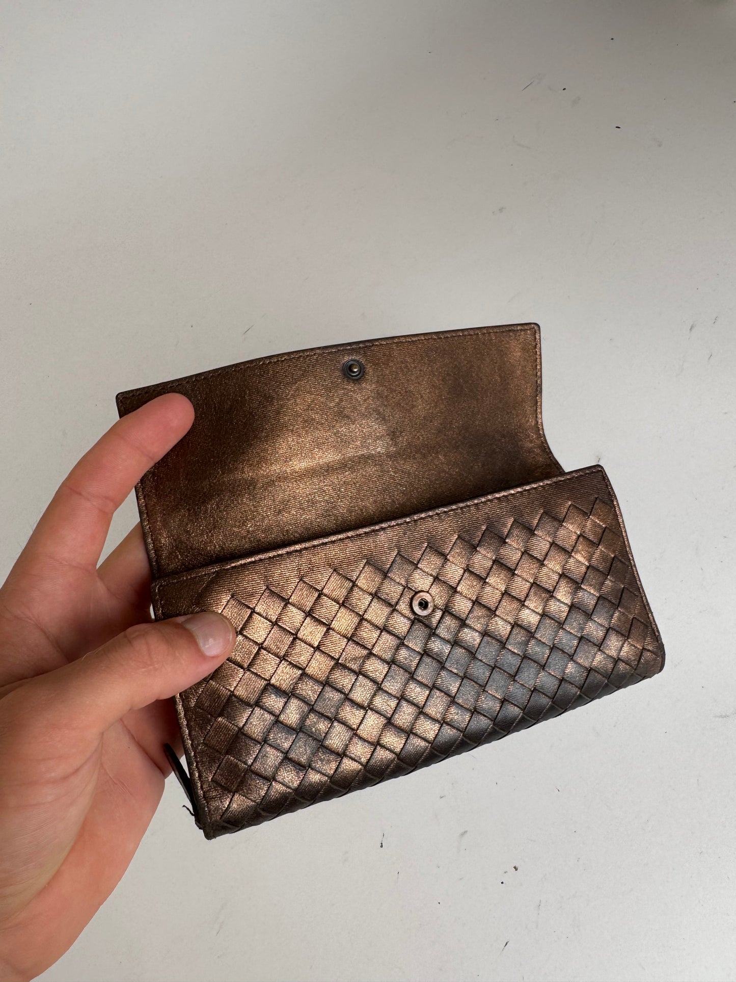 Vintage Bottega Veneta Leather wallet Brown
