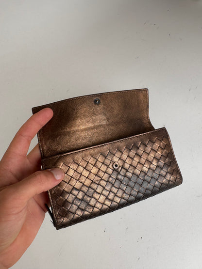 Vintage Bottega Veneta Leather wallet Brown