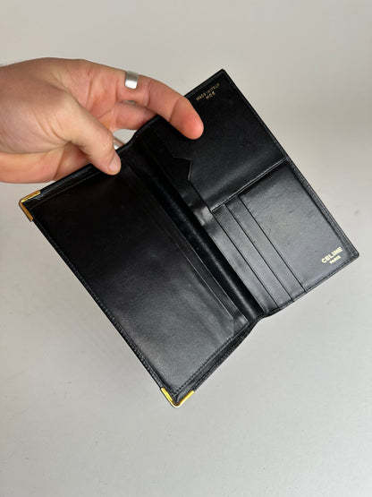 Vintage Celine Paris Leather Card Holder Black