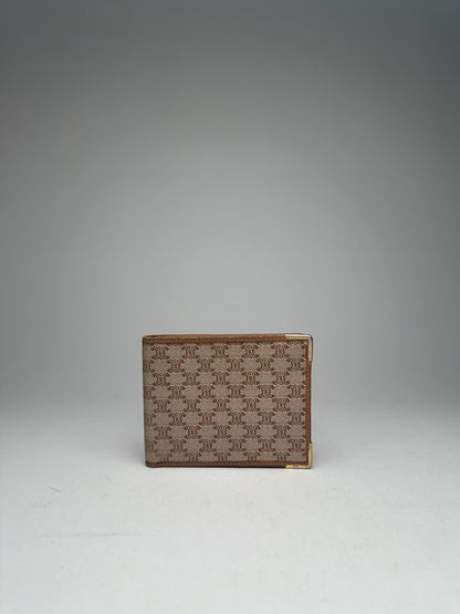 Vintage Celine Paris Leather Wallet / card holder beige