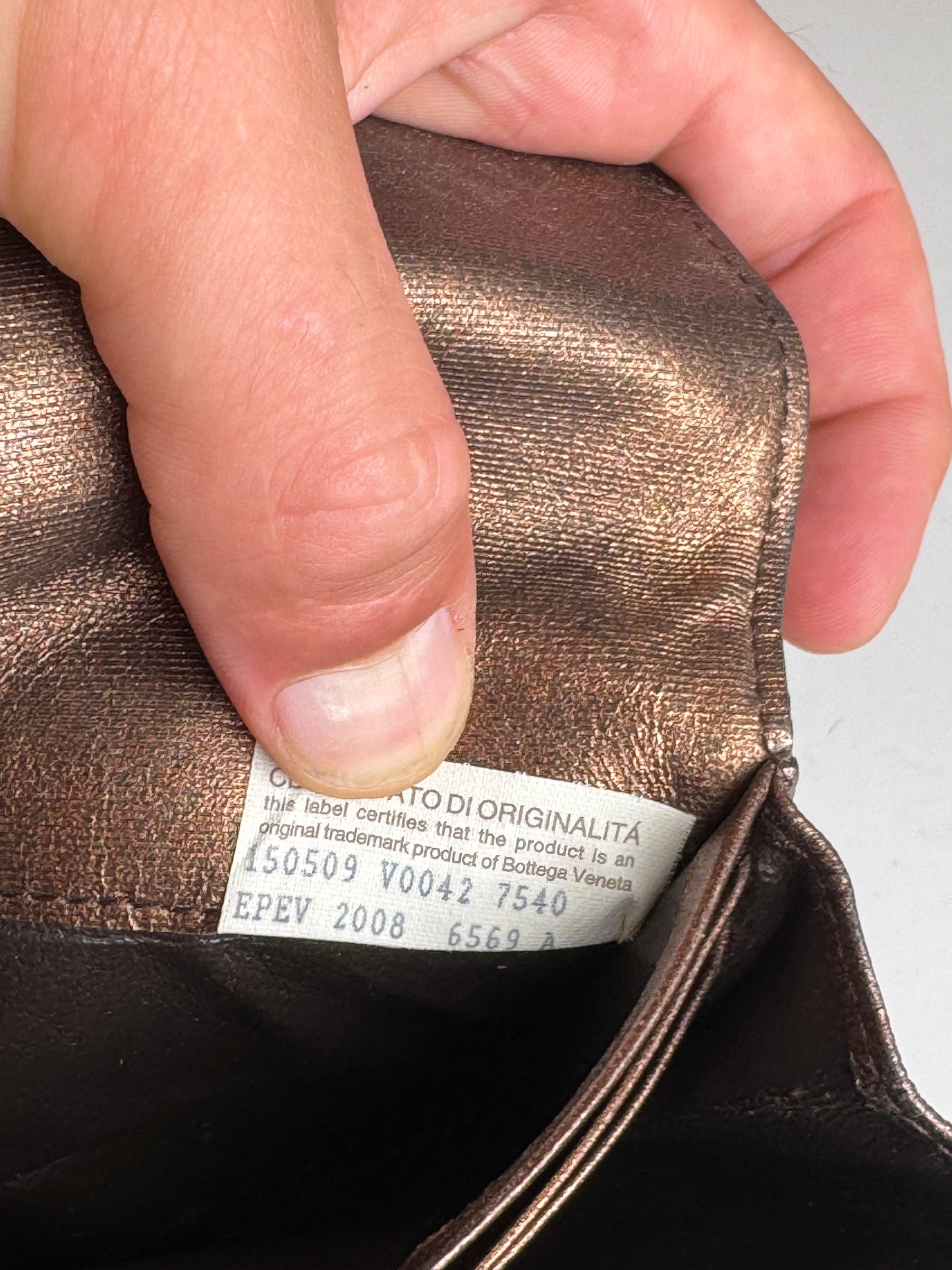 Vintage Bottega Veneta Leather wallet Brown