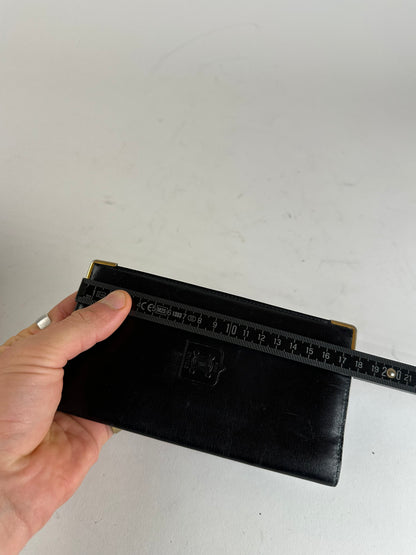 Vintage Celine Paris Leather Card Holder Black