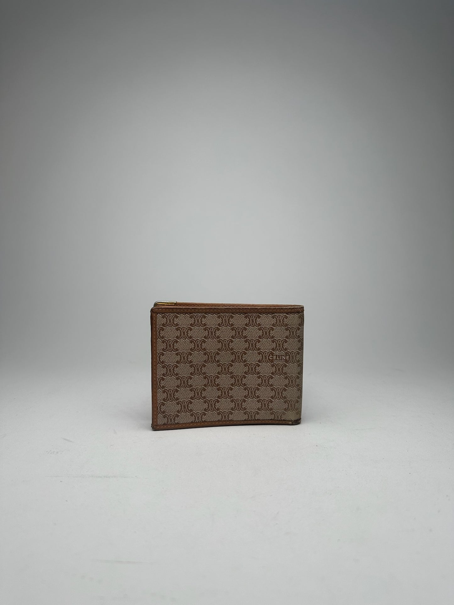 Vintage Celine Paris Leather Wallet / card holder beige