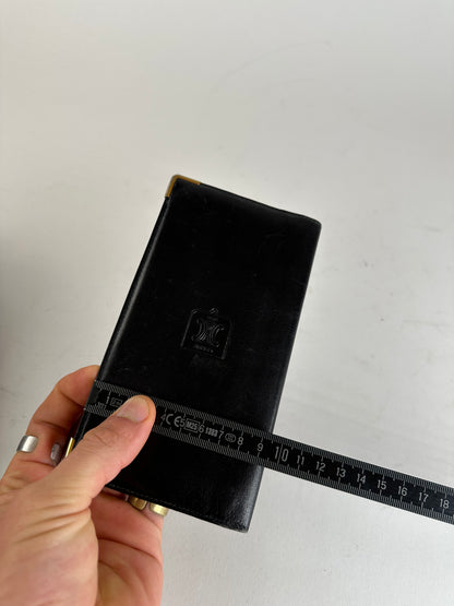 Vintage Celine Paris Leather Card Holder Black