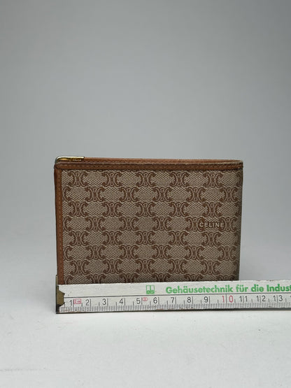 Vintage Celine Paris Leather Wallet / card holder beige