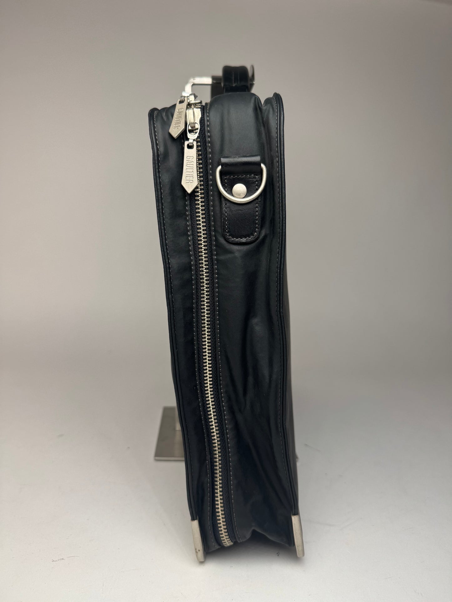 Vintage Jean Paul Gaultier Vegan Leather Travel Bag black