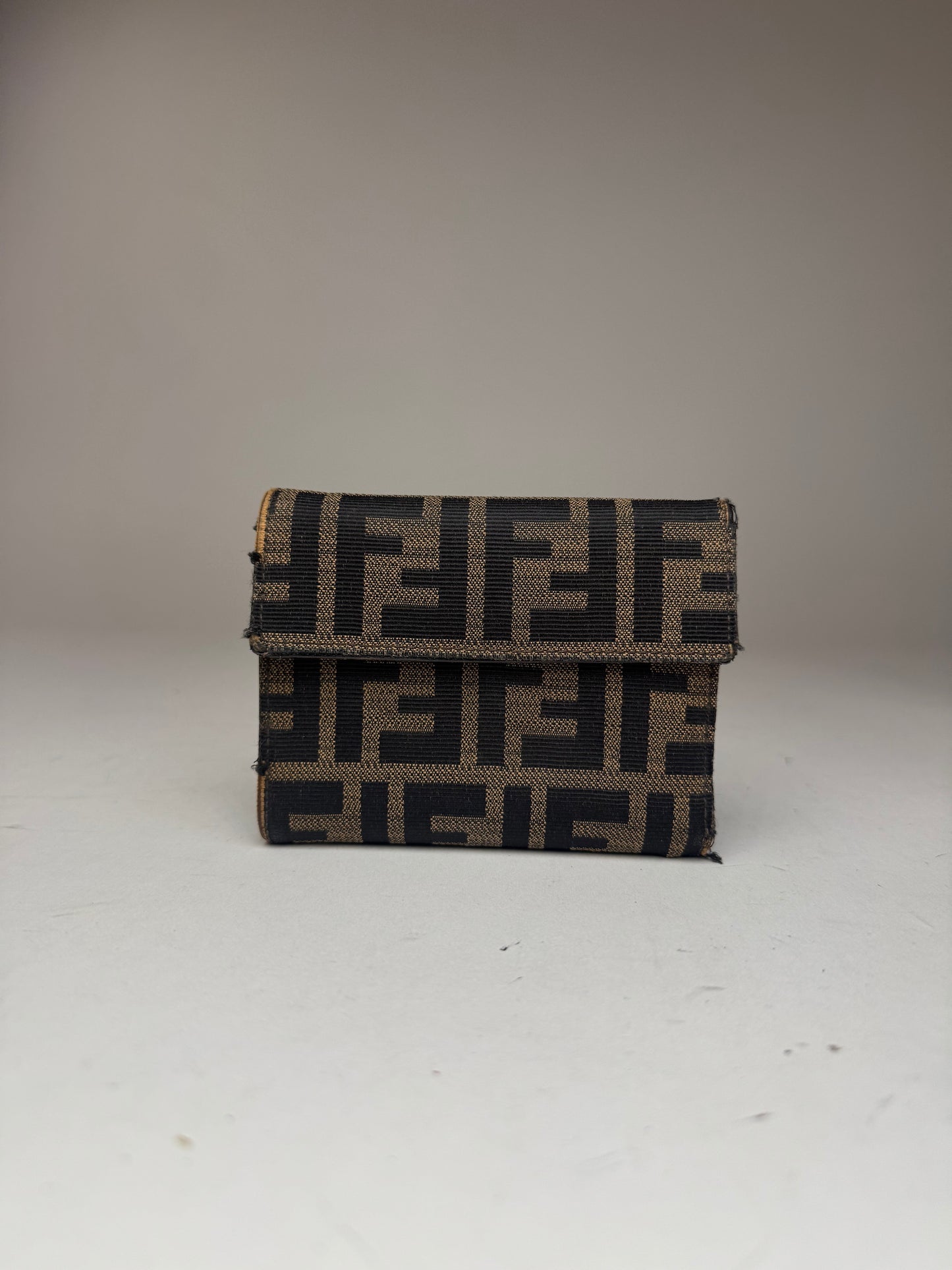 Vintage Fendi FF monogram wallet Brown