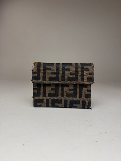 Vintage Fendi FF monogram wallet Brown