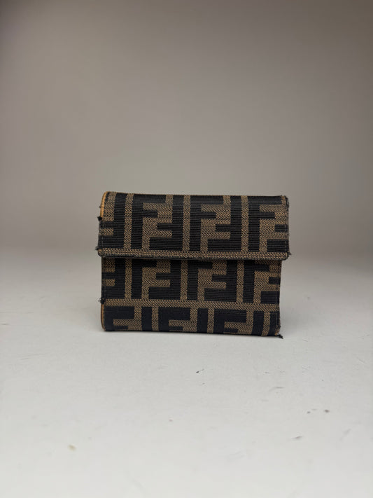 Vintage Fendi FF monogram wallet Brown