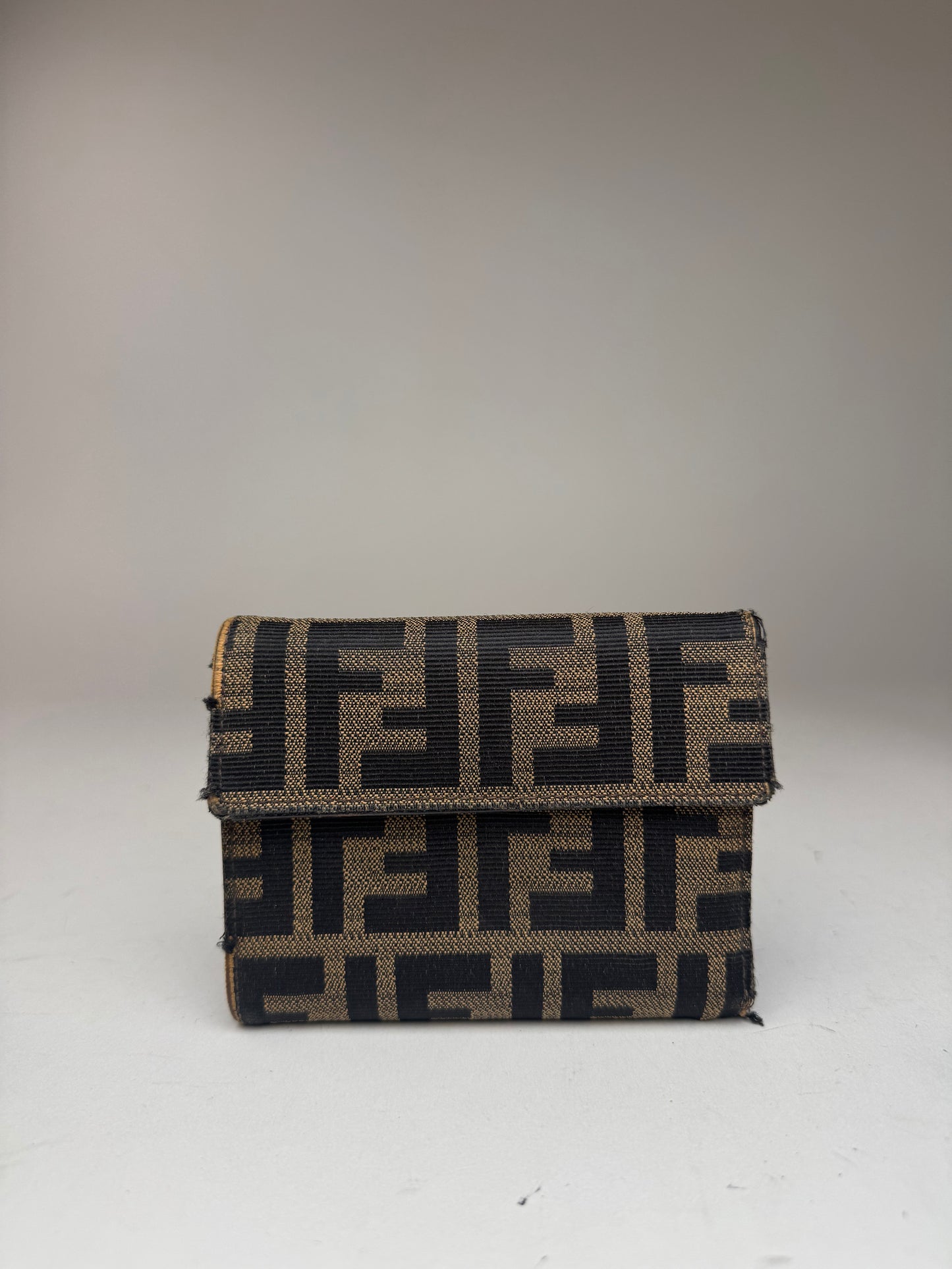 Vintage Fendi FF monogram wallet Brown