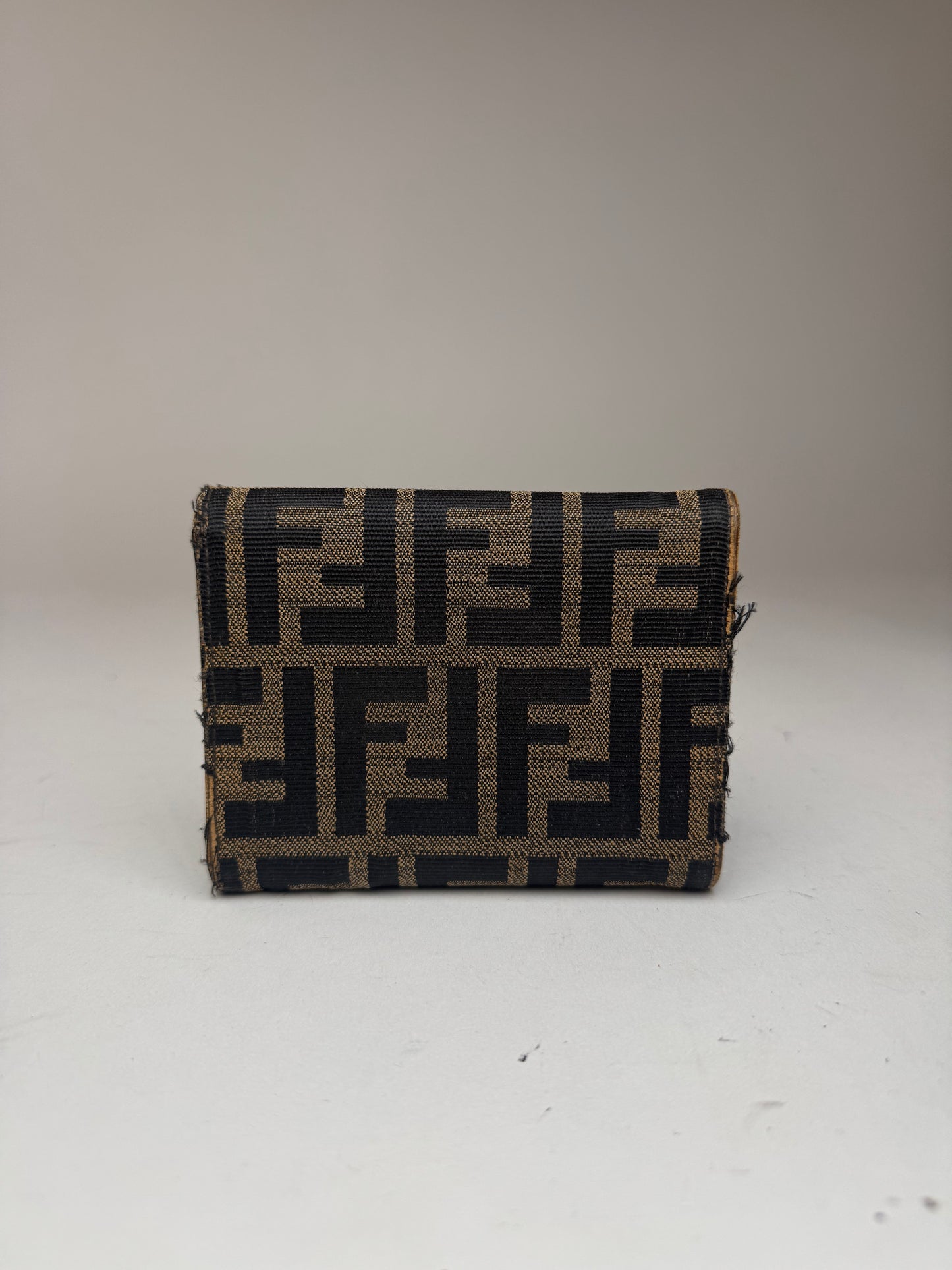 Vintage Fendi FF monogram wallet Brown