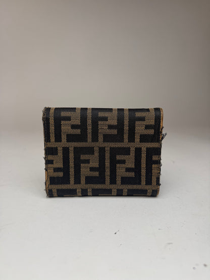 Vintage Fendi FF monogram wallet Brown