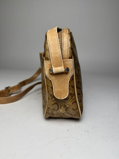 Vintage Celine Paris Patent Leather Monogram Crossbody Bag