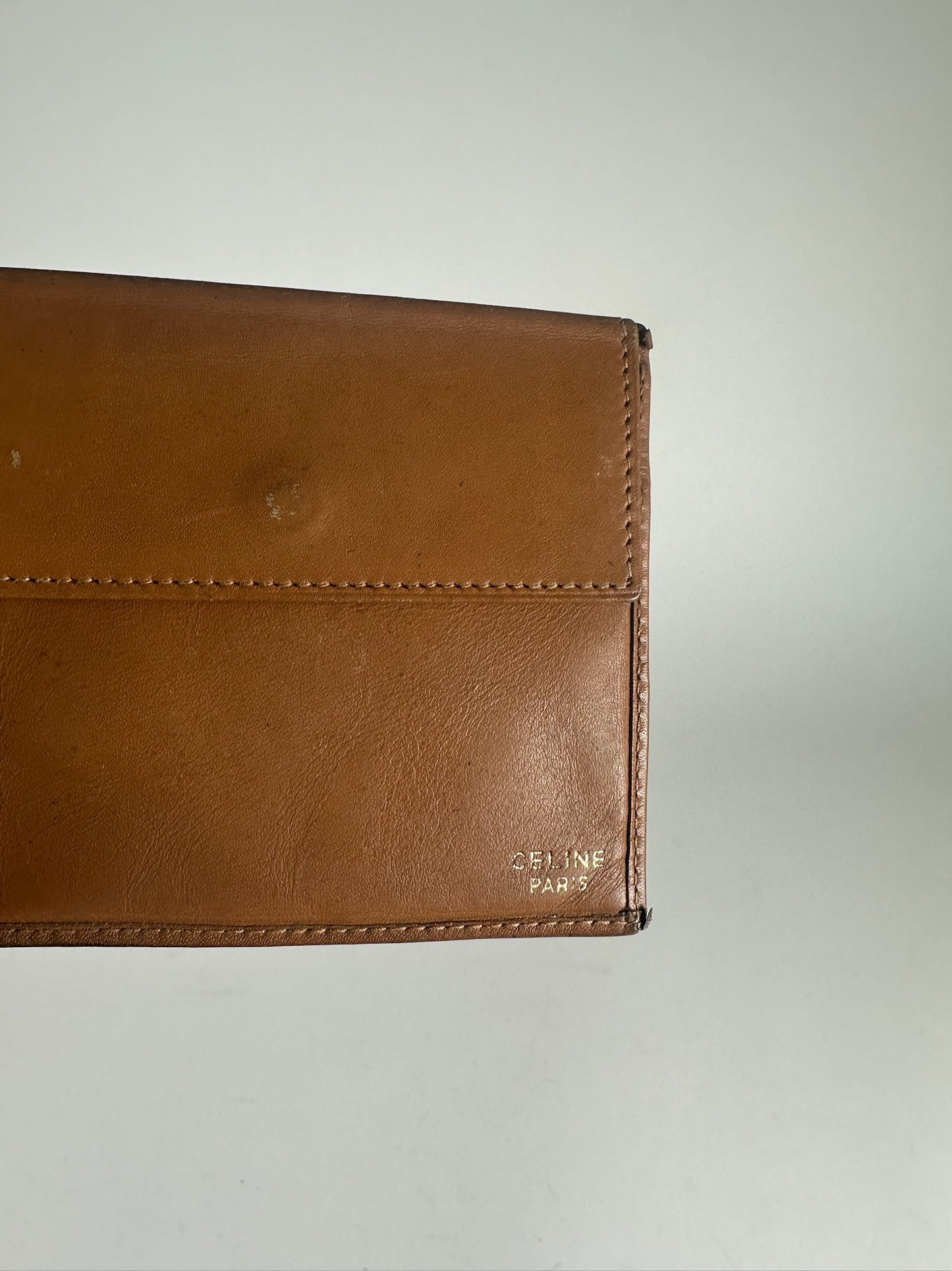 Vintage Celine Paris Leather Wallet / card holder beige