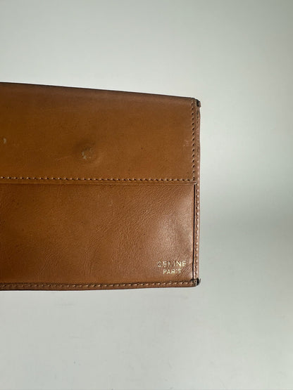 Vintage Celine Paris Leather Wallet / card holder beige