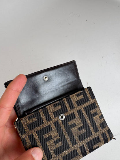 Vintage Fendi FF monogram wallet Brown