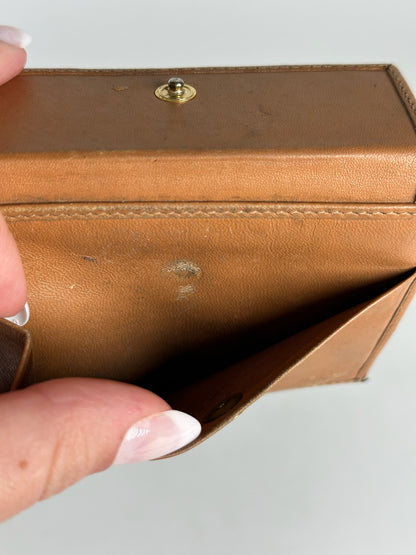 Vintage Celine Paris Leather Wallet / card holder beige