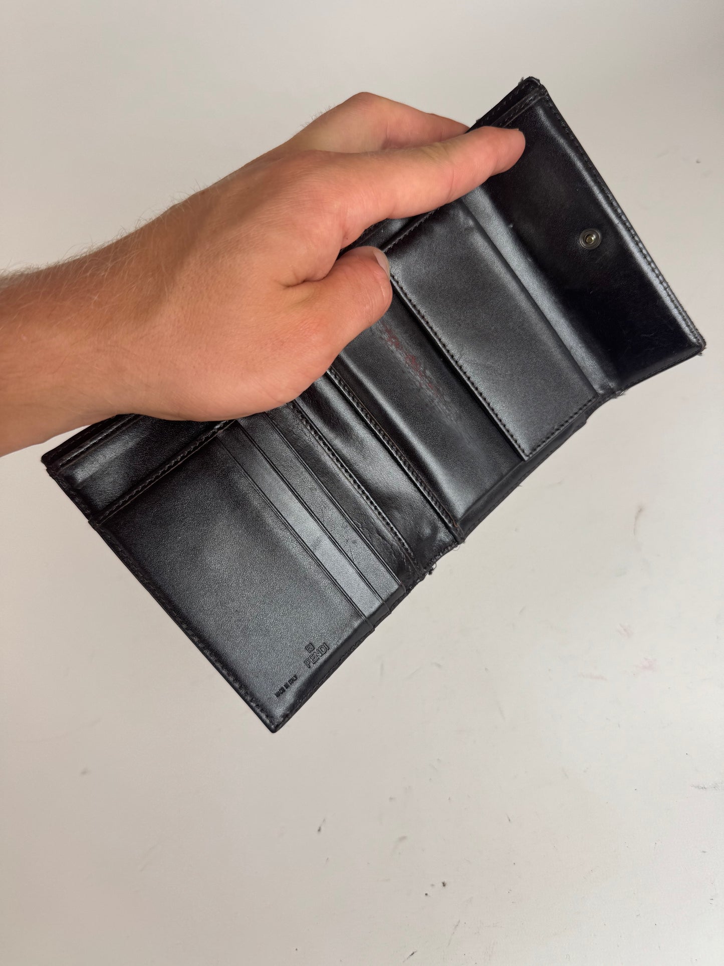 Vintage Fendi FF monogram wallet Brown