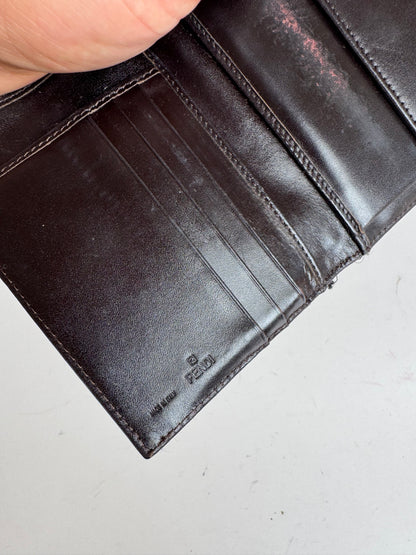 Vintage Fendi FF monogram wallet Brown