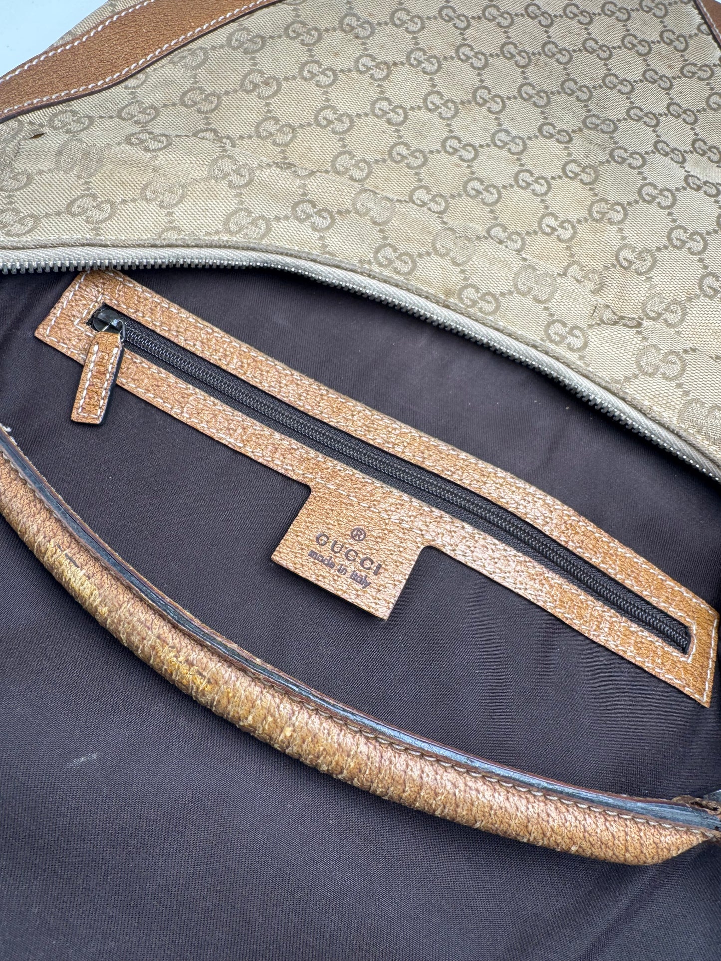 Sac à main Gucci Monogram vintage beige marron