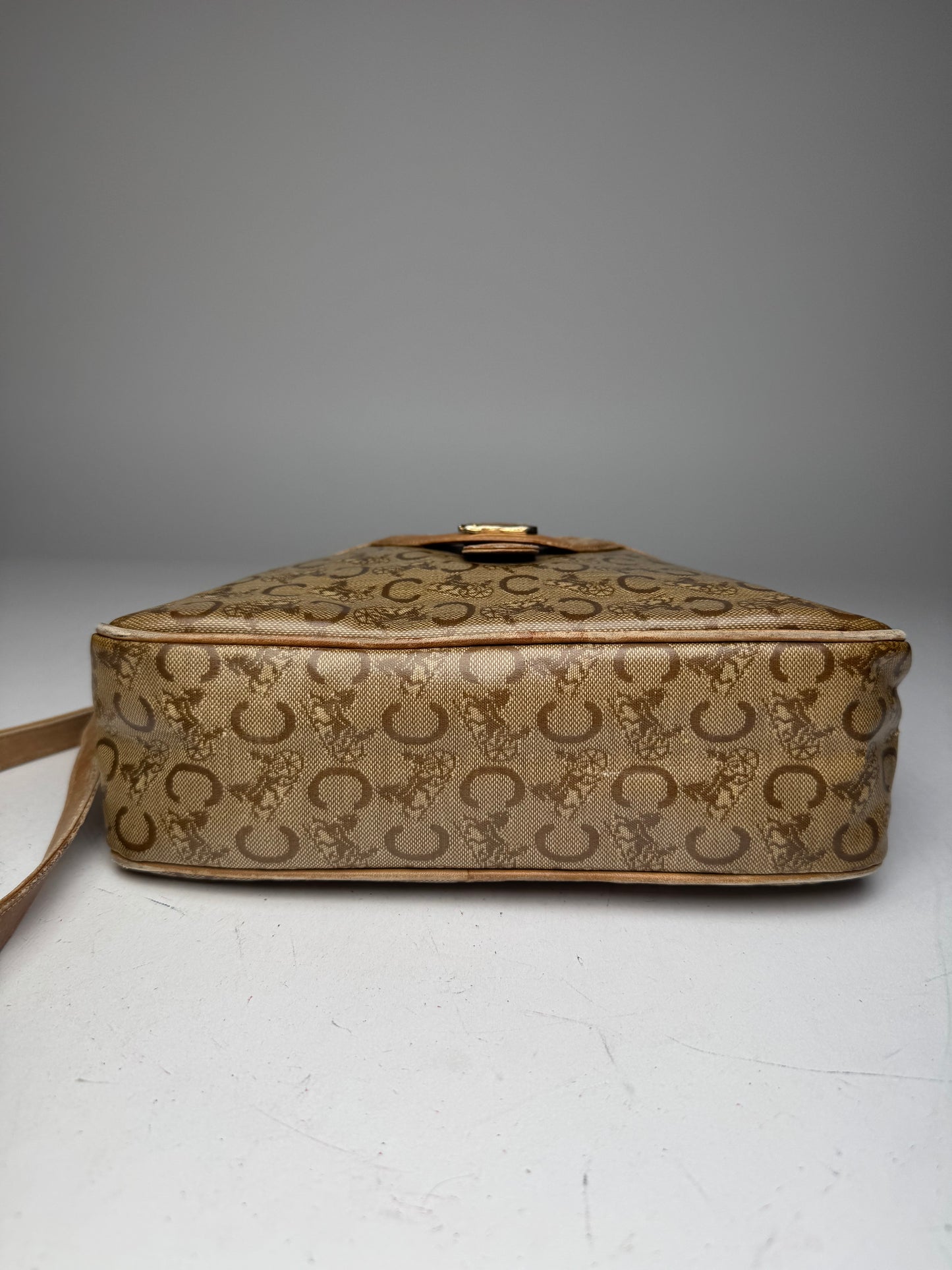 Vintage Celine Paris Patent Leather Monogram Crossbody Bag