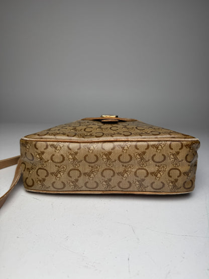 Vintage Celine Paris Patent Leather Monogram Crossbody Bag