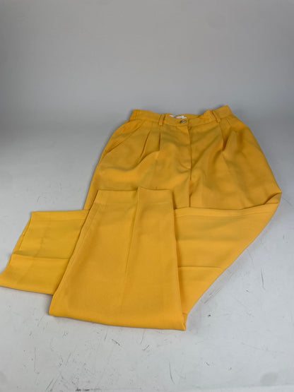 Vintage Balenciaga Polyester Trousers Yellow S