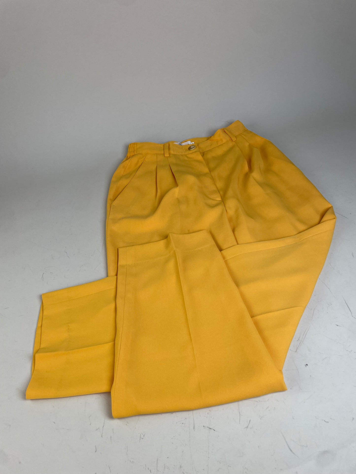Vintage Balenciaga Polyester Trousers Yellow S