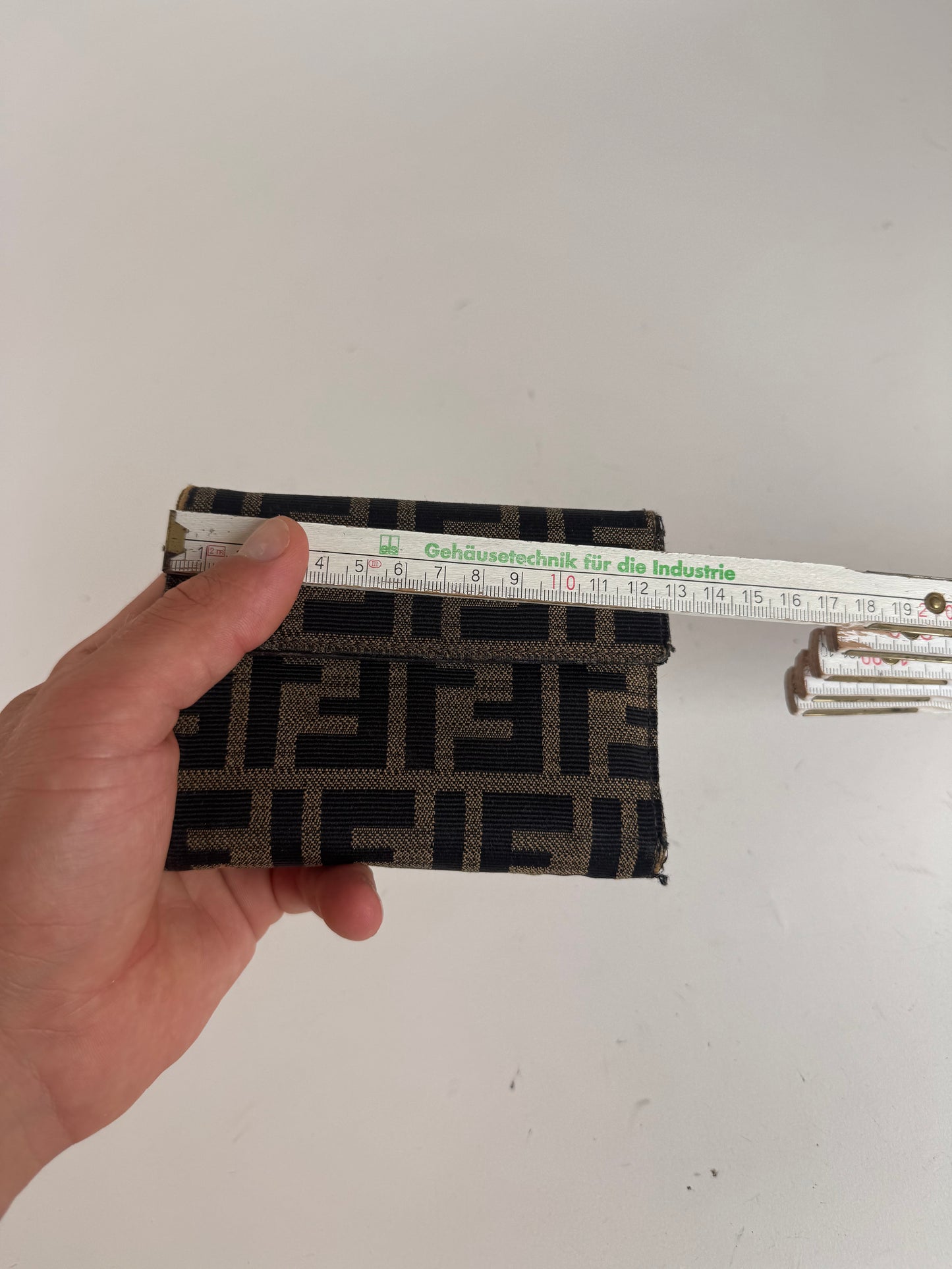 Vintage Fendi FF monogram wallet Brown
