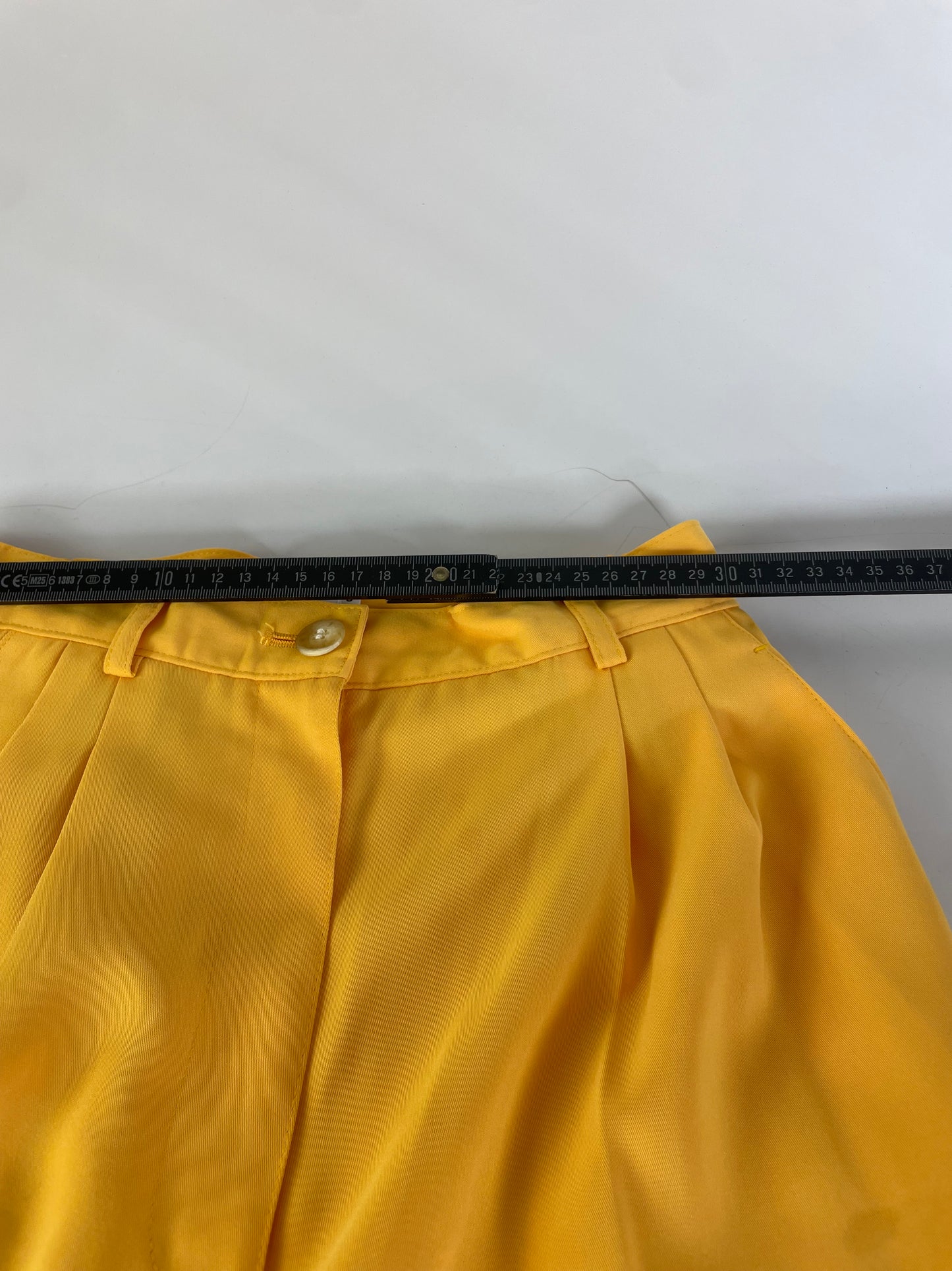 Vintage Balenciaga Polyester Trousers Yellow S