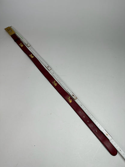 Vintage Celine Leather belt burgundy