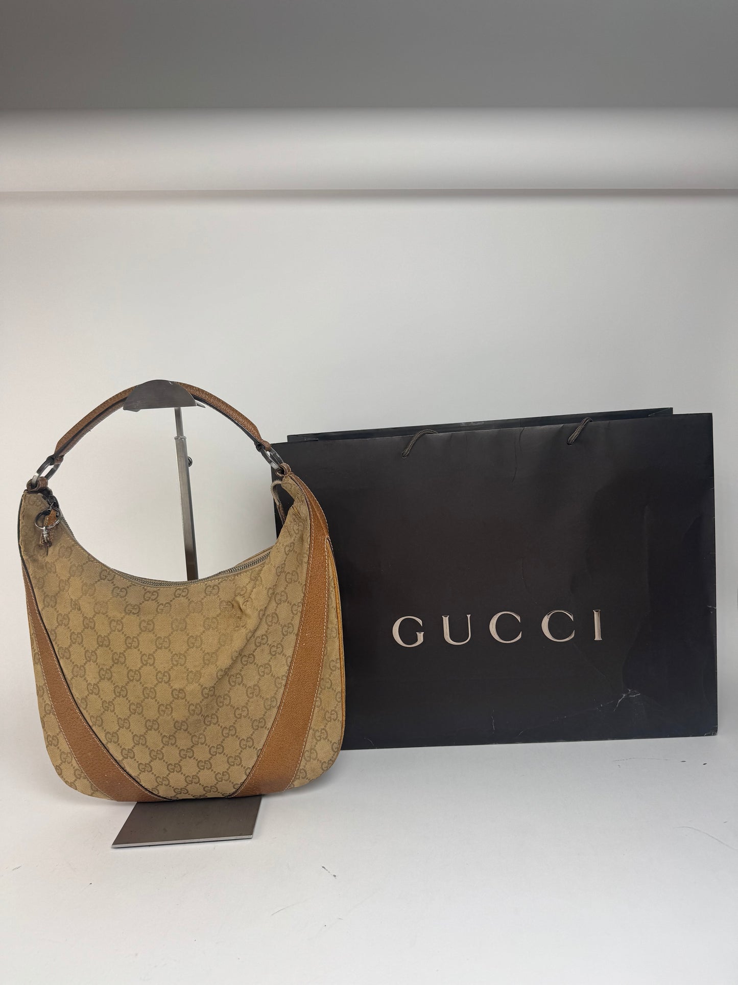 Sac à main Gucci Monogram vintage beige marron