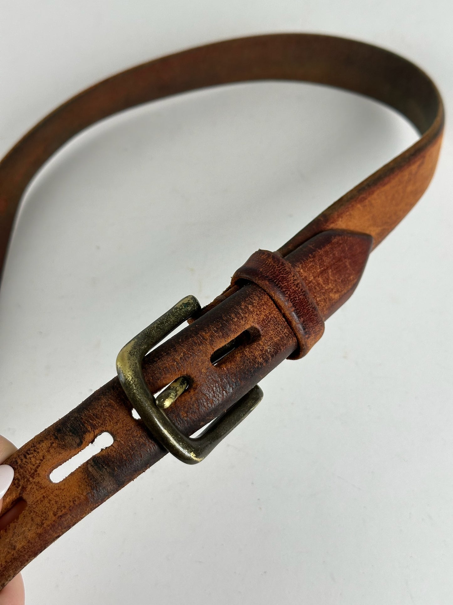 Vintage Issey Miyake Leather belt brown