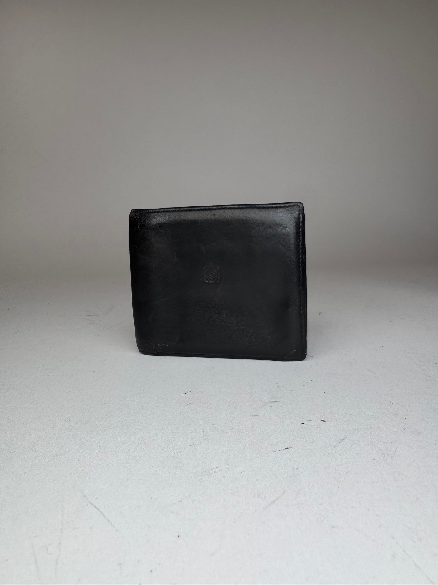 Vintage Loewe Madrid Flapable Leather wallet Black