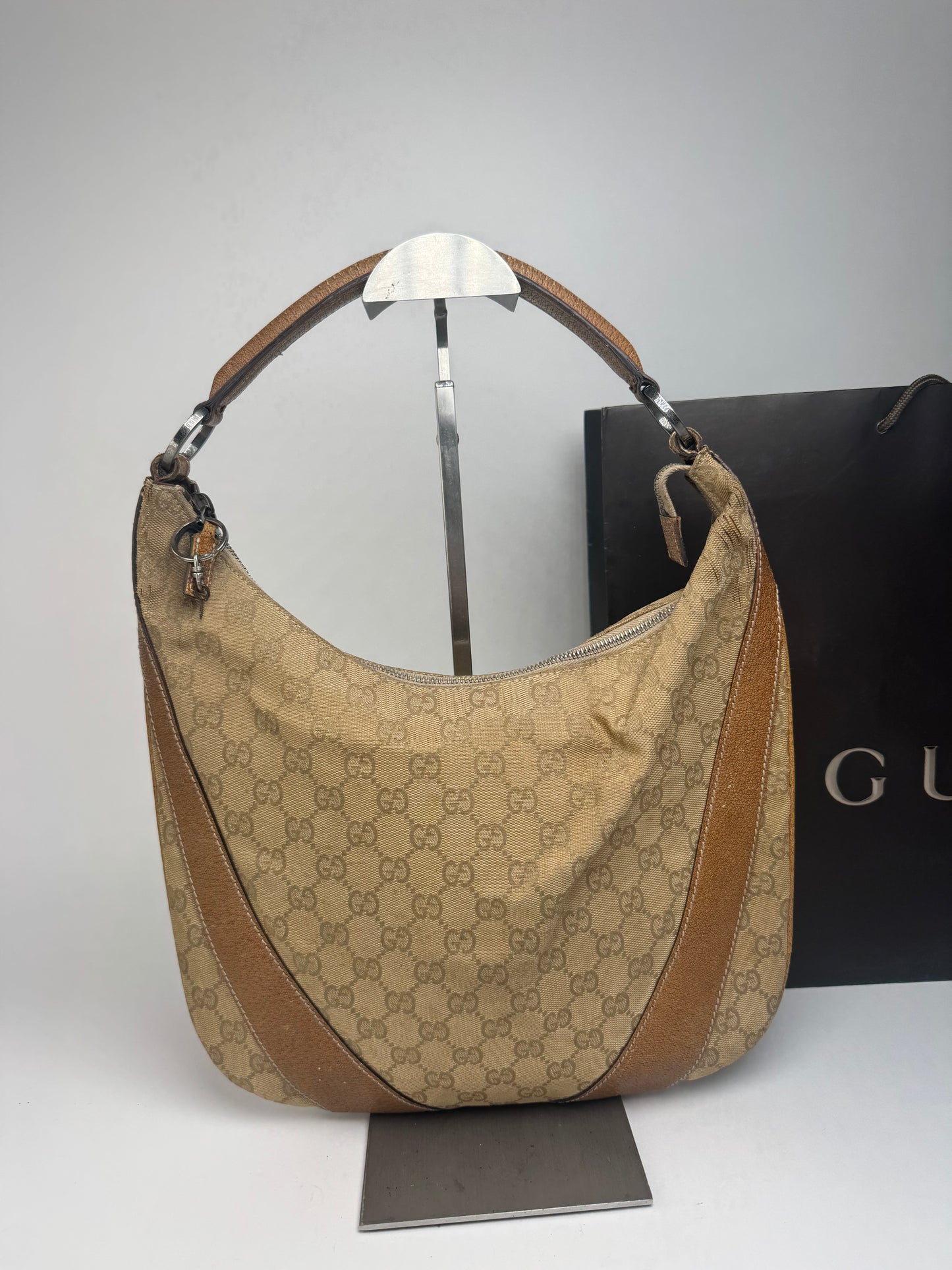 Sac à main Gucci Monogram vintage beige marron
