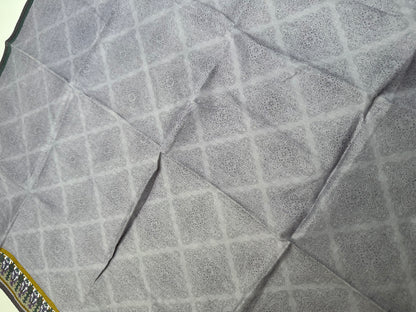 Vintage Dior Silk Scarf Light Lavender Dark Grey Material Tag Missing