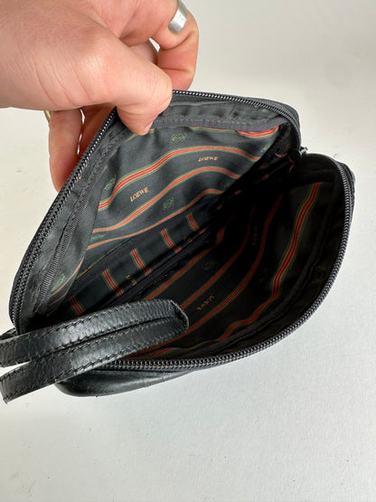 Vintage Loewe Madrid Leather Clutch Black
