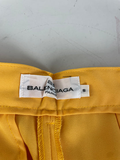 Vintage Balenciaga Polyester Trousers Yellow S