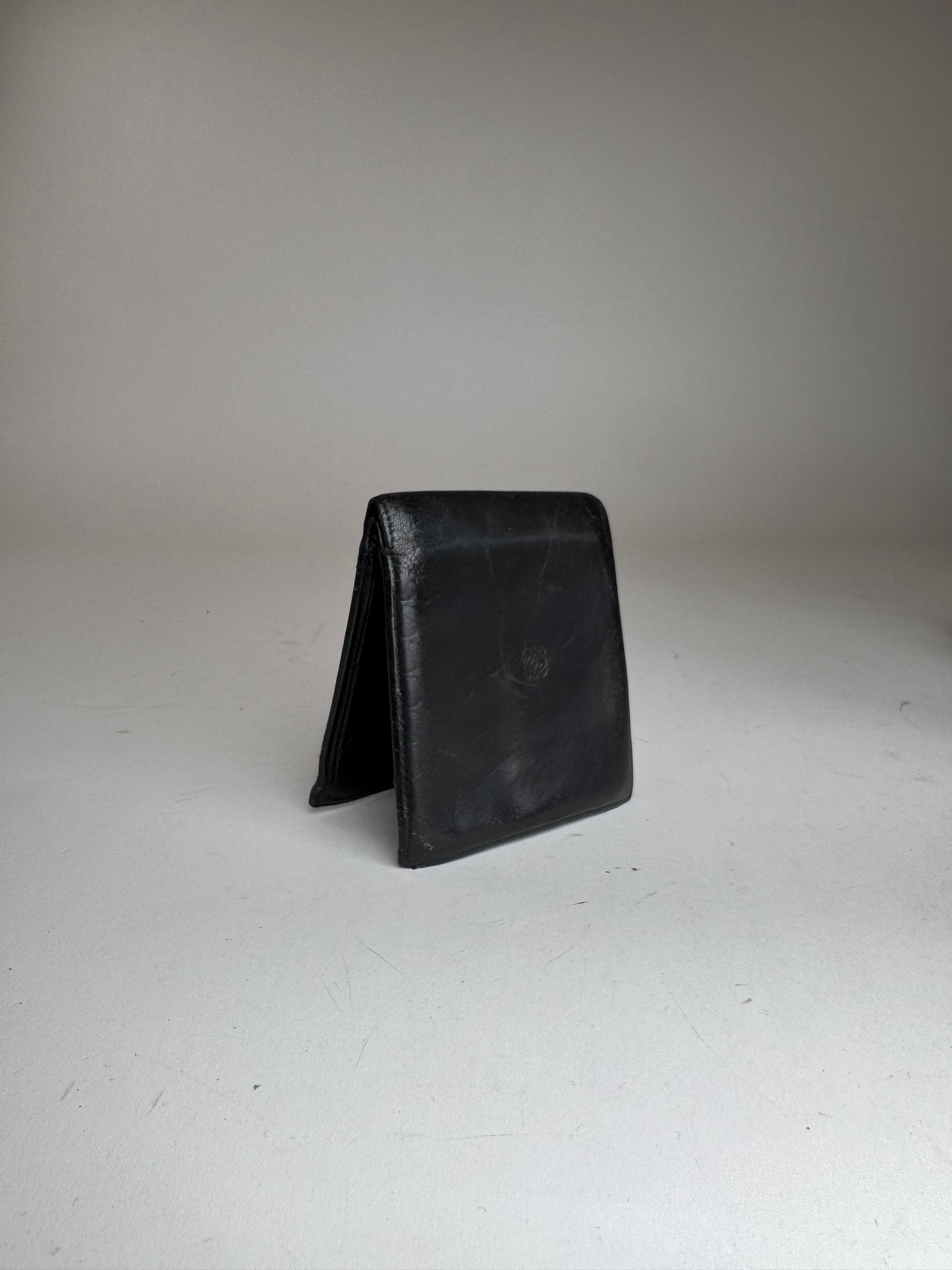 Vintage Loewe Madrid Flapable Leather wallet Black