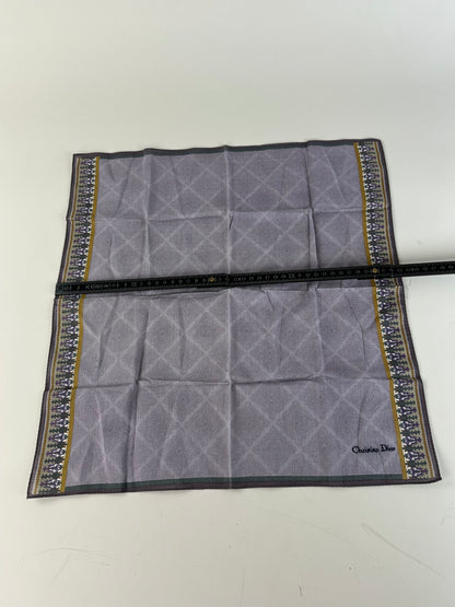 Vintage Dior Silk Scarf Light Lavender Dark Grey Material Tag Missing