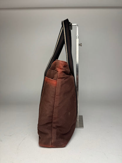 Vintage Hermes Troca Handbag Red Brown