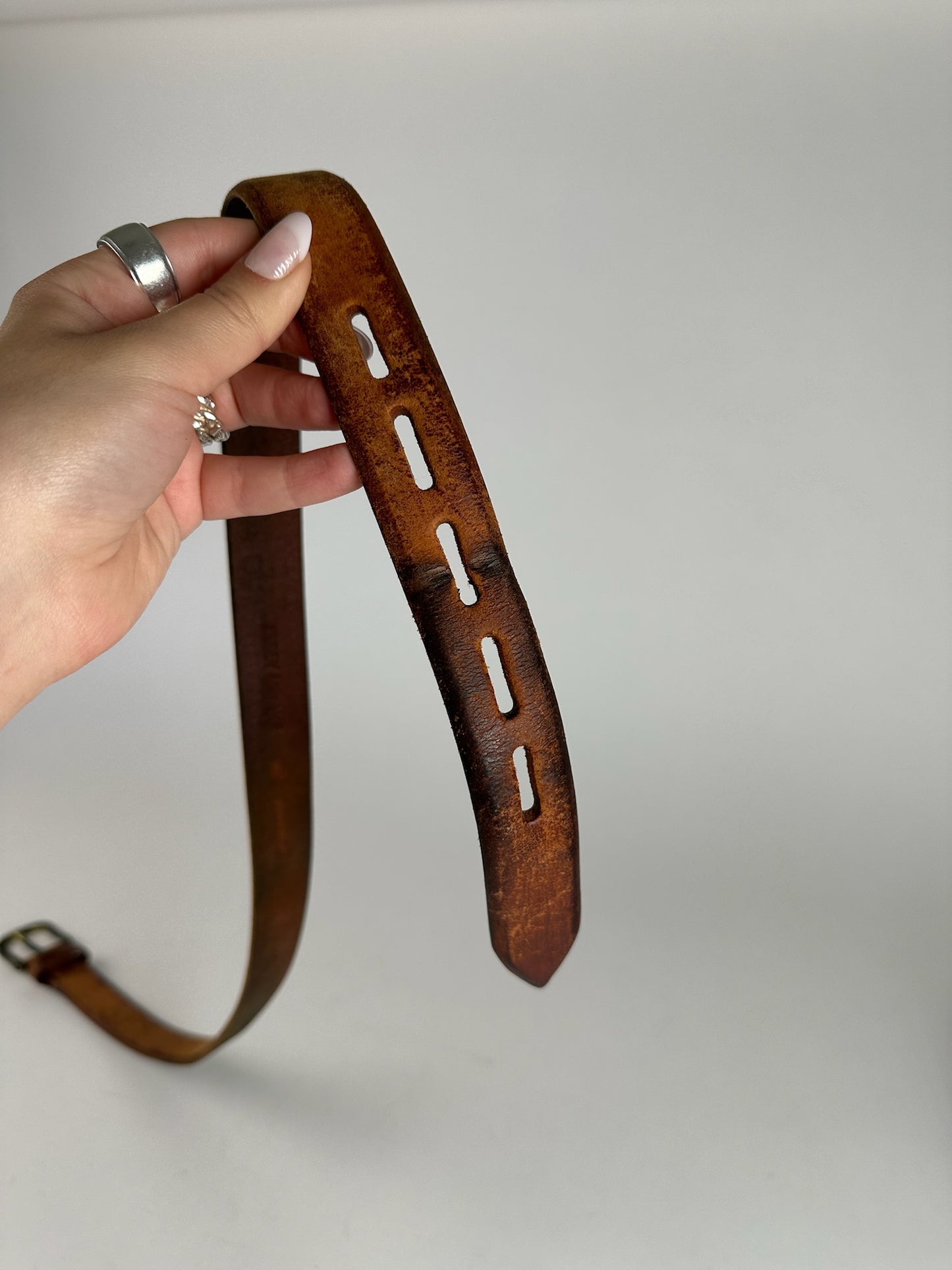 Vintage Issey Miyake Leather belt brown