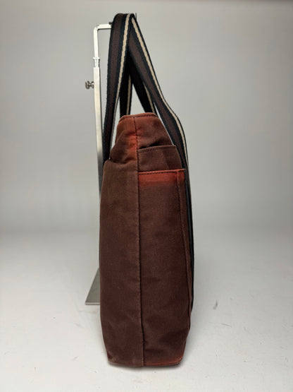 Vintage Hermes Troca Handbag Red Brown